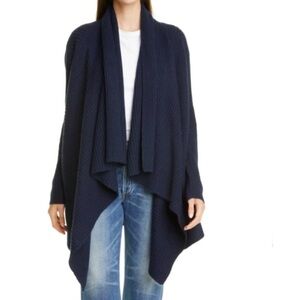 Banana Republic Navy Draped Cardigan Sweater. 100% Organic Cotton.